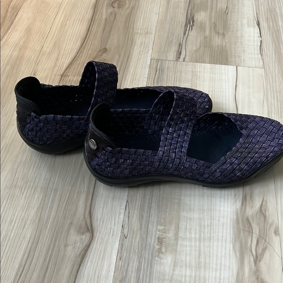 bernie mev. Dark Purple Woven Flats - Picture 3 of 7